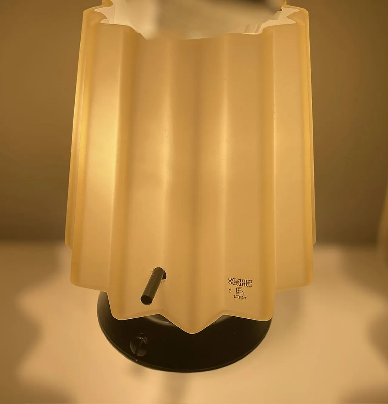 Coppia di applique plissettate in vetro di Murano, anni '80 8