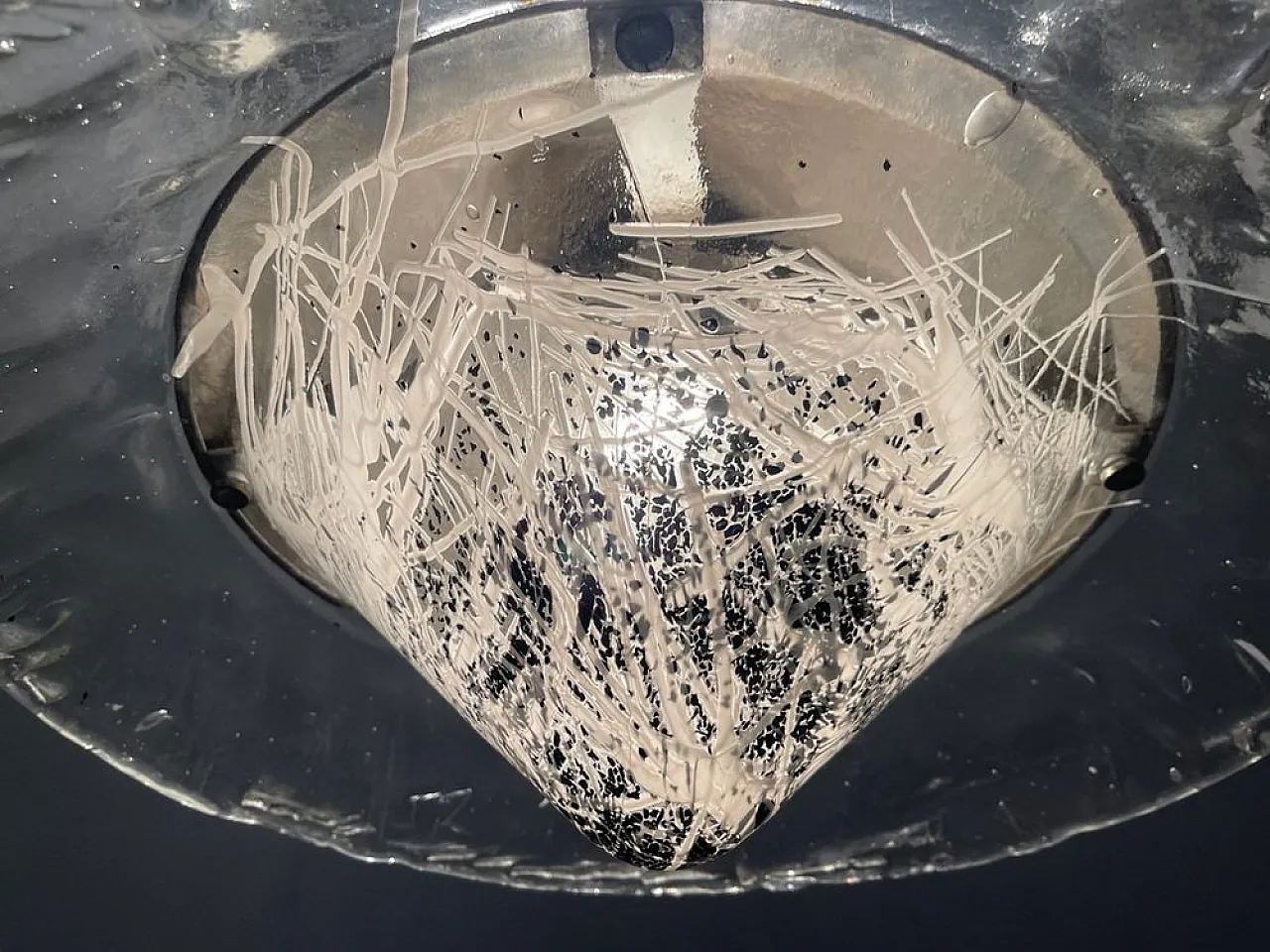 Lampada a sospensione in vetro di Murano di Mazzega, anni '80 7