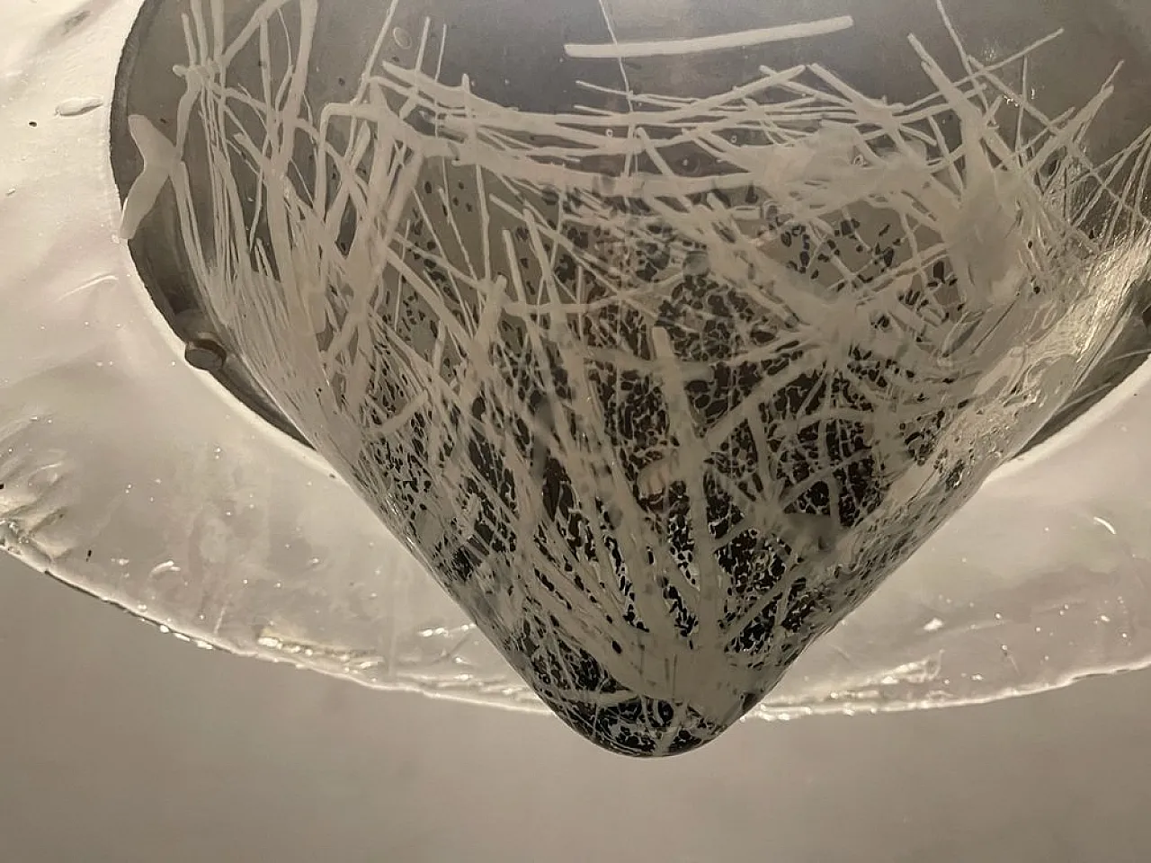 Lampada a sospensione in vetro di Murano di Mazzega, anni '80 8