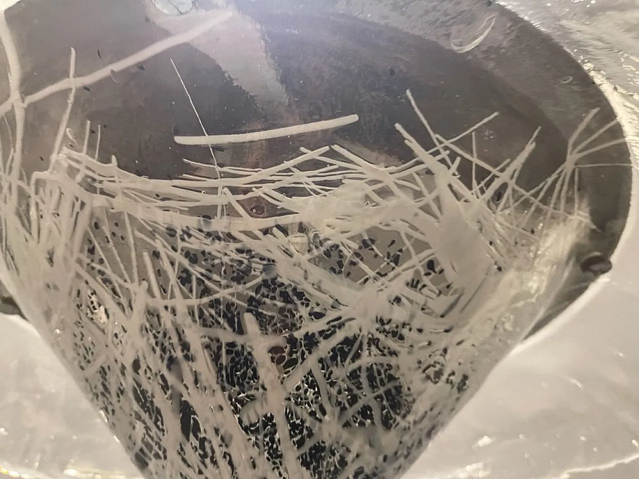 Lampada a sospensione in vetro di Murano di Mazzega, anni '80 9