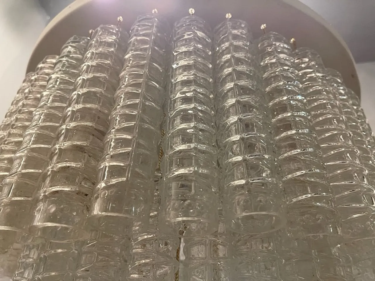 Mid-Century glass chandelier, 1960s 3