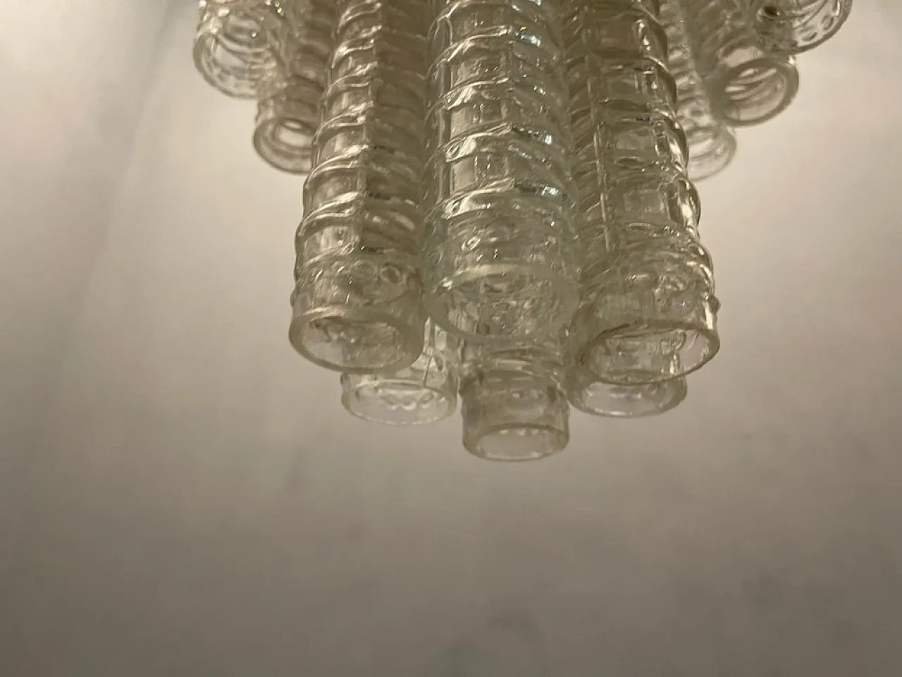 Mid-Century glass chandelier, 1960s 9