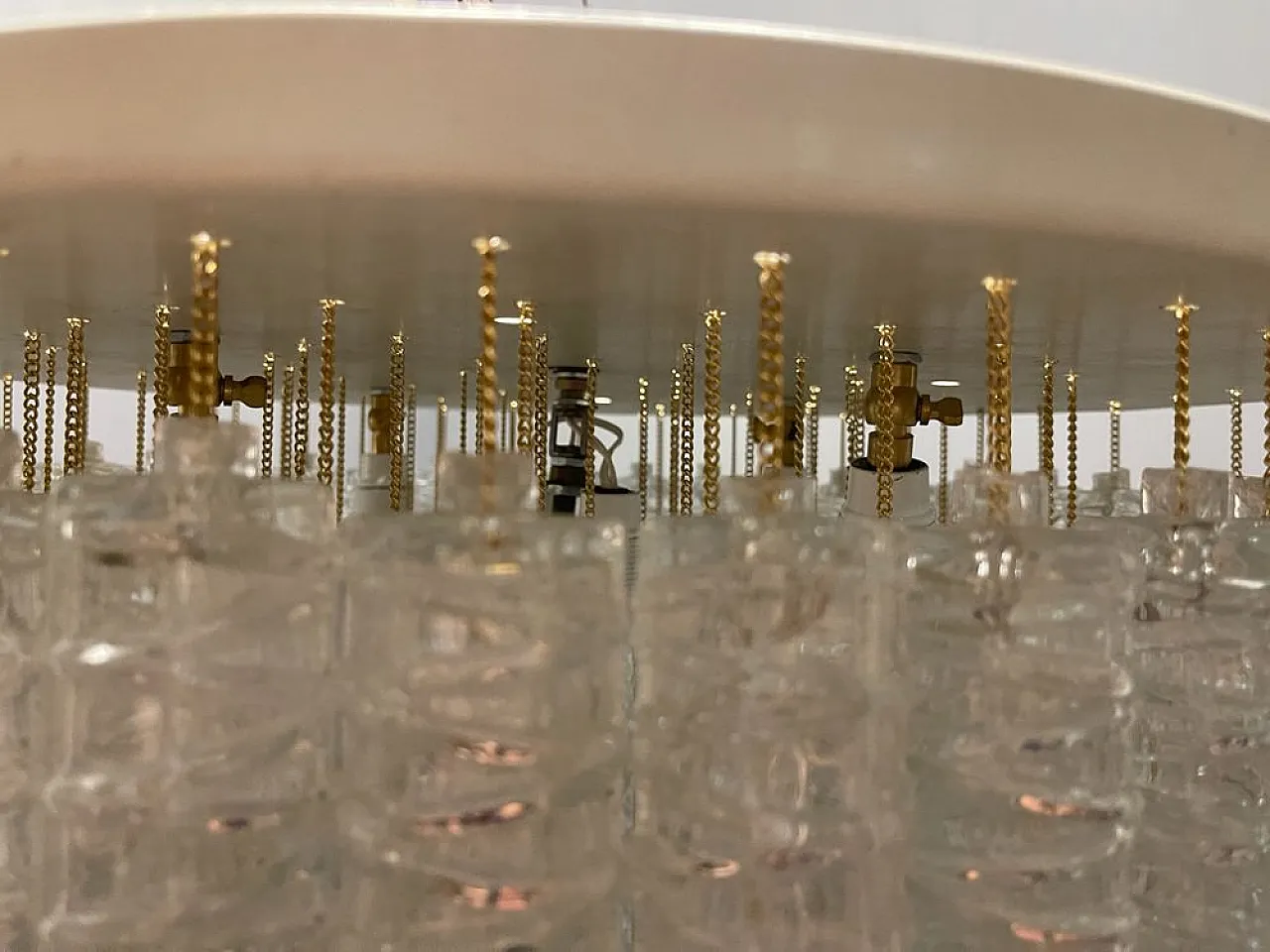 Mid-Century glass chandelier, 1960s 12