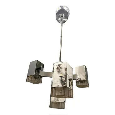 Cubic Light pendant lamp by Gaetano Sciolari, 1970s