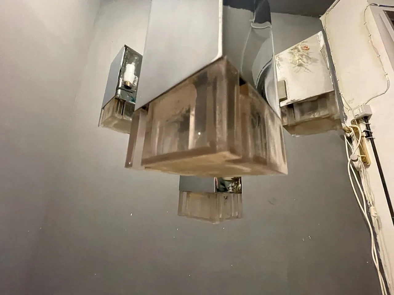 Cubic Light pendant lamp by Gaetano Sciolari, 1970s 4