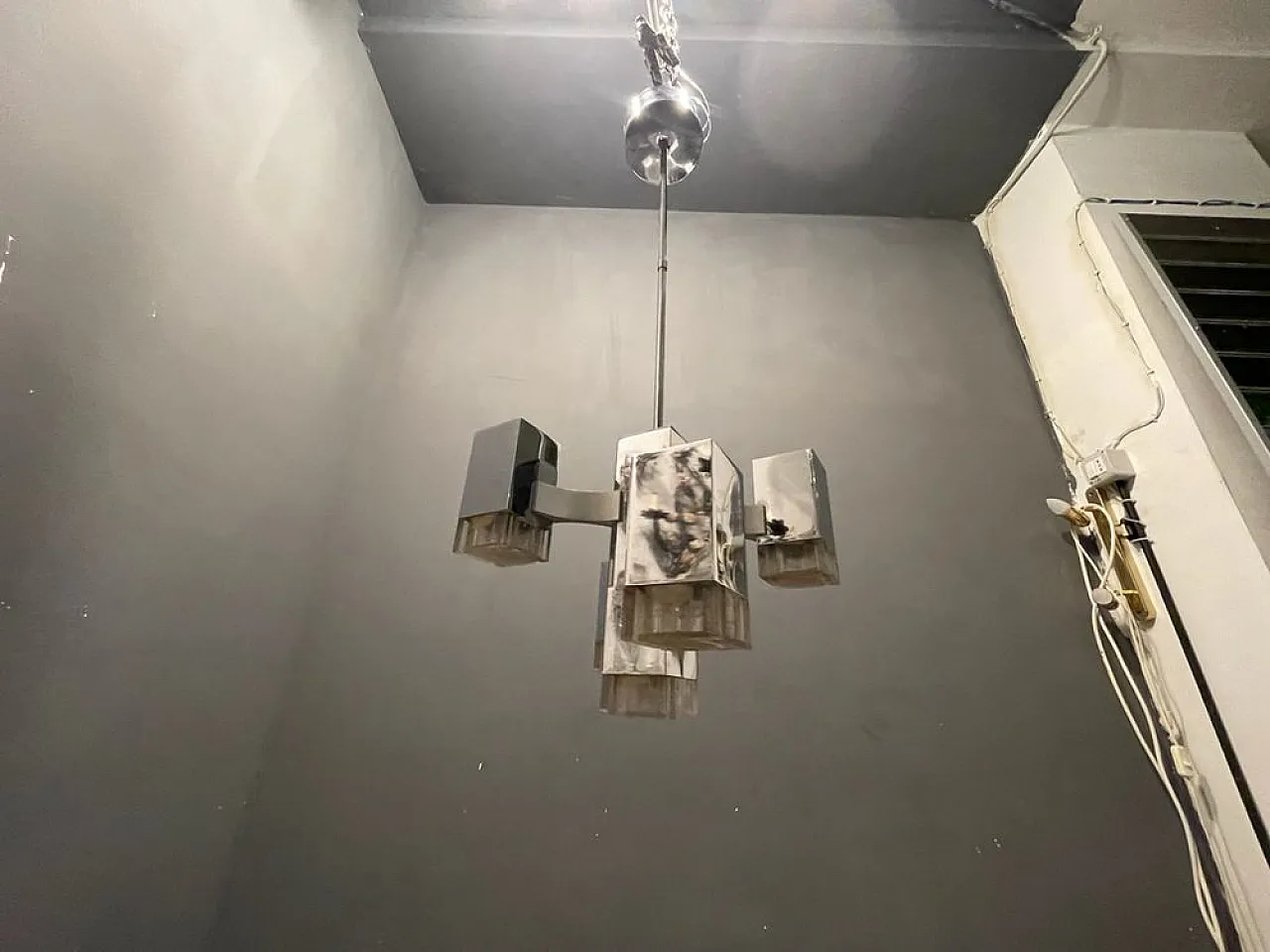 Cubic Light pendant lamp by Gaetano Sciolari, 1970s 6