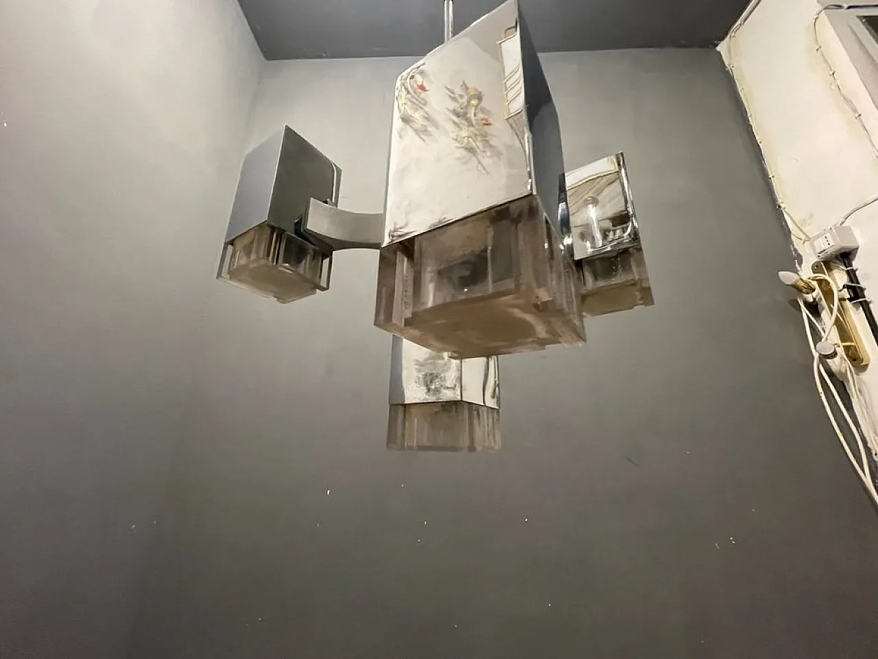 Cubic Light pendant lamp by Gaetano Sciolari, 1970s 7