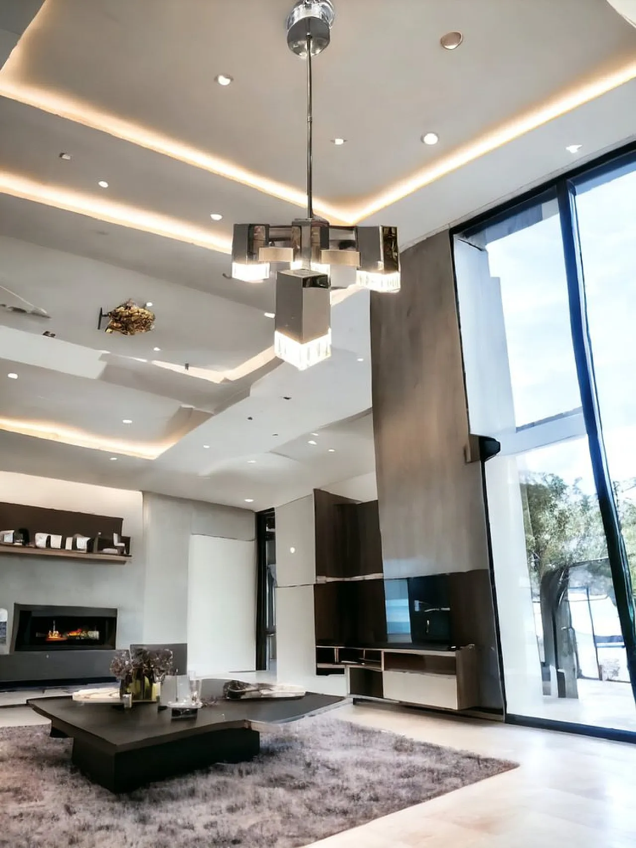 Cubic Light pendant lamp by Gaetano Sciolari, 1970s 10