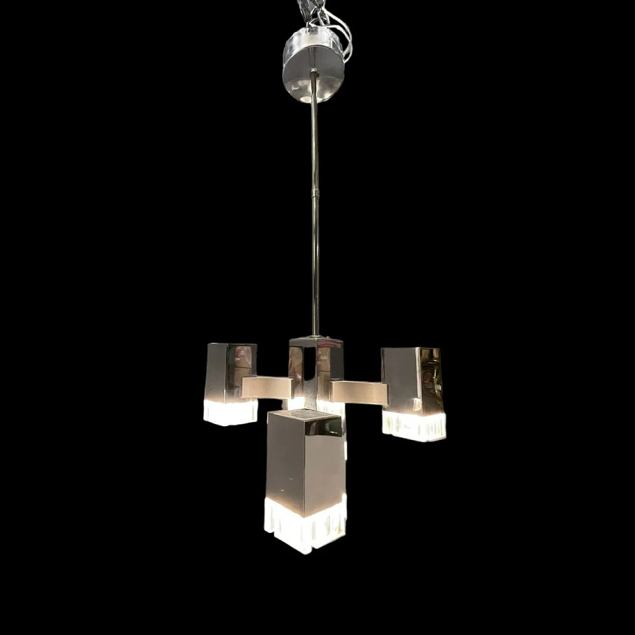 Cubic Light pendant lamp by Gaetano Sciolari, 1970s 16