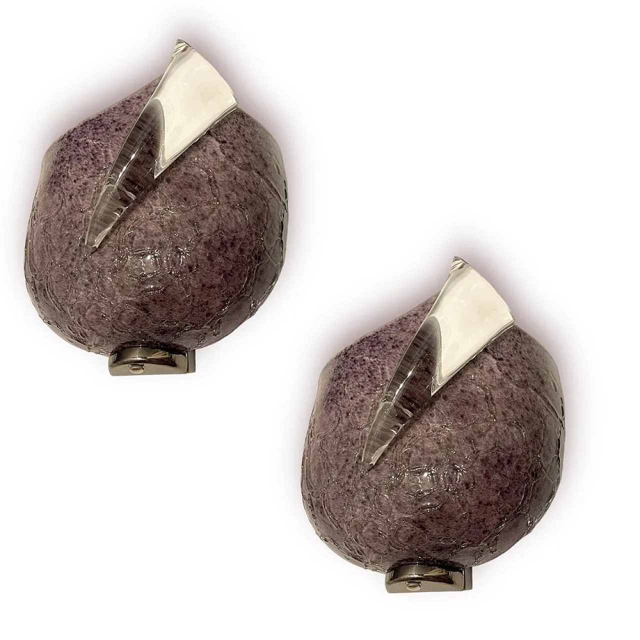 Pair of Murano glass sconces by Mila Schon for Arte Vetri, 1980s 1