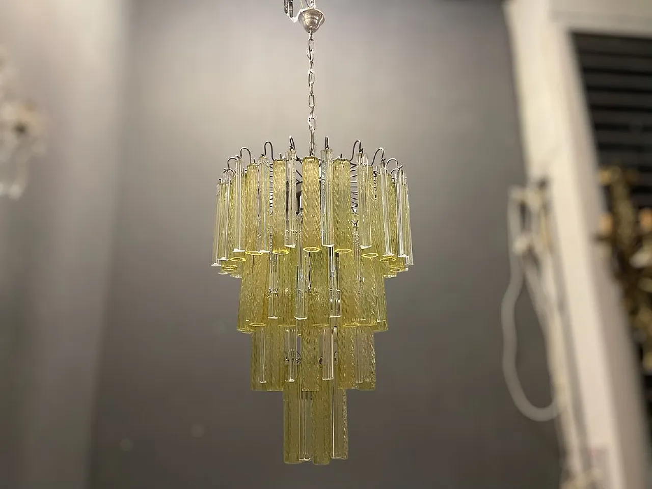 Large Murano glass chandelier by Paolo Venini, 1970s 1