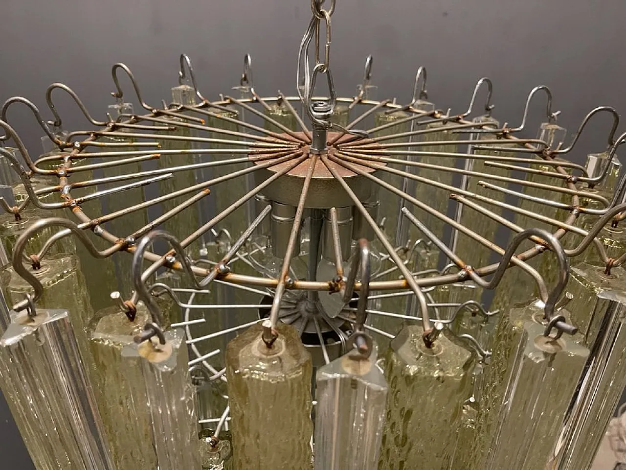 Large Murano glass chandelier by Paolo Venini, 1970s 12