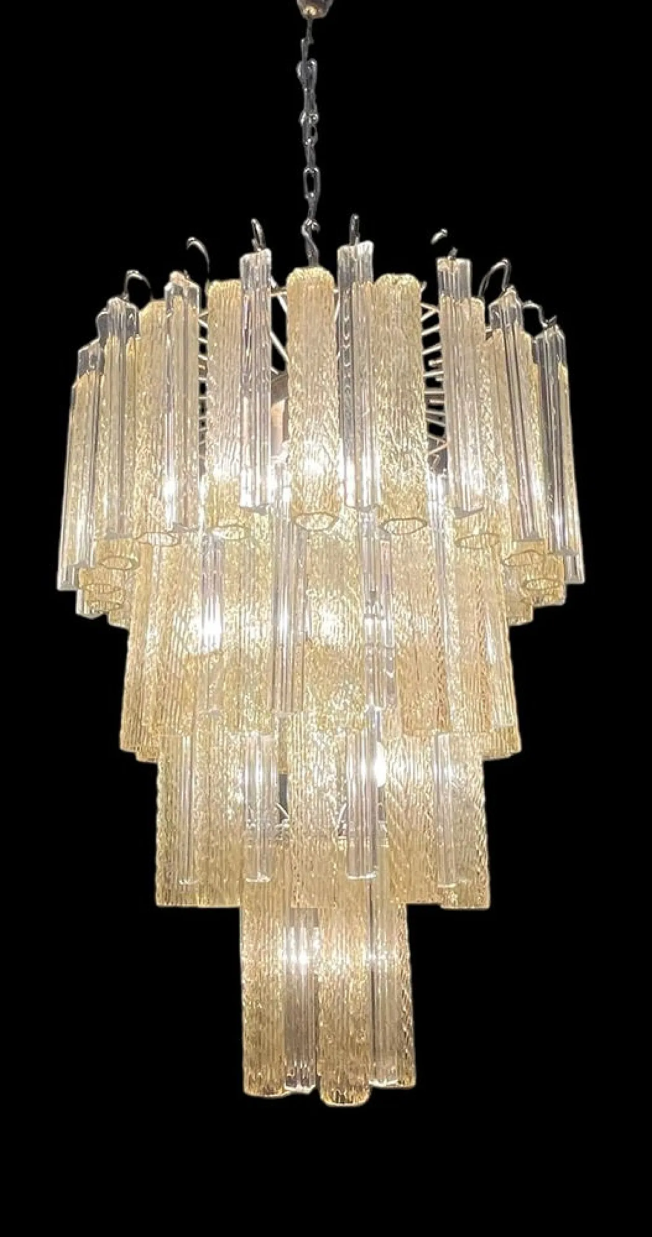 Large Murano glass chandelier by Paolo Venini, 1970s 16