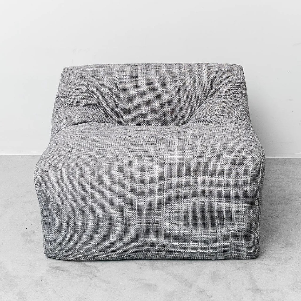 Pair of gray fabric armchairs, 1970s 7