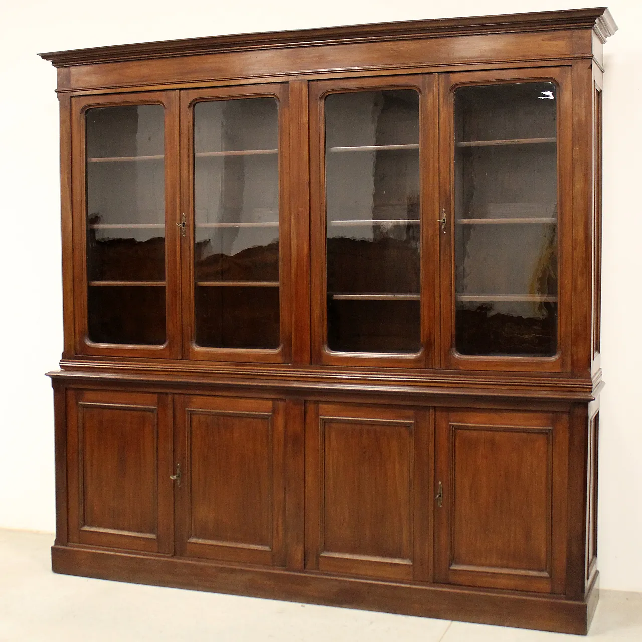 8-door bookcase mahogany, 19th century 1