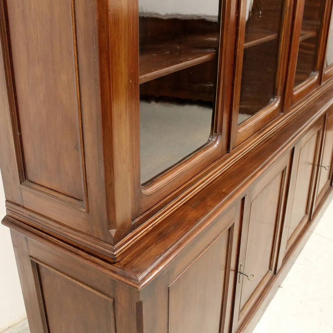 8-door bookcase mahogany, 19th century 11