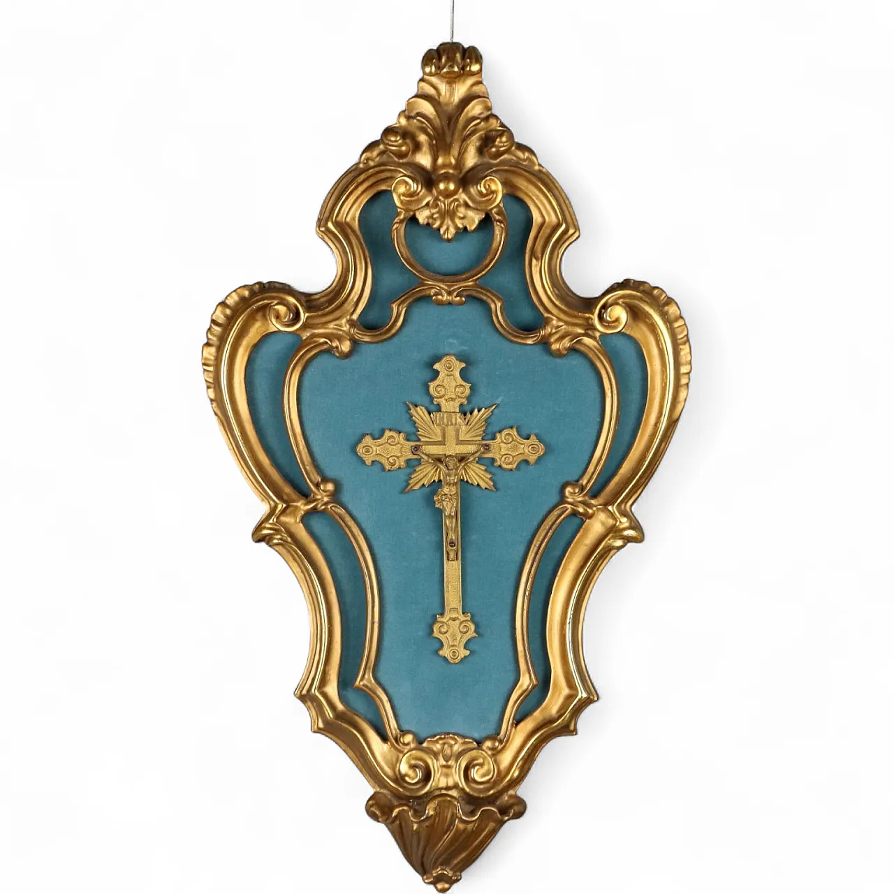 Gilded and chiseled bronze crucifix, late 19th century 10