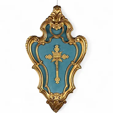 Gilded and chiseled bronze crucifix, late 19th century