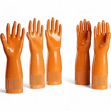 5 Porcelain molds for Pirelli gloves, 20th century