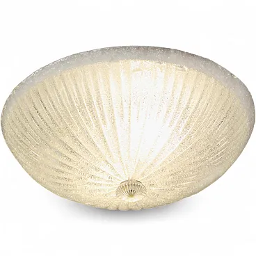 Ceiling lamp with diffuser in worked Murano glass, 20th century