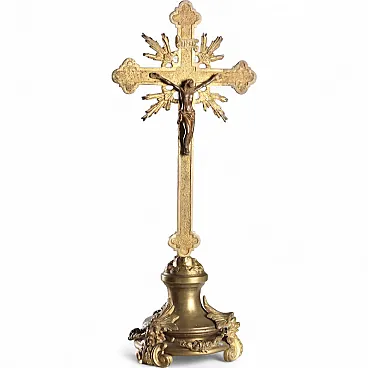 Gilded bronze crucifix, 20th century