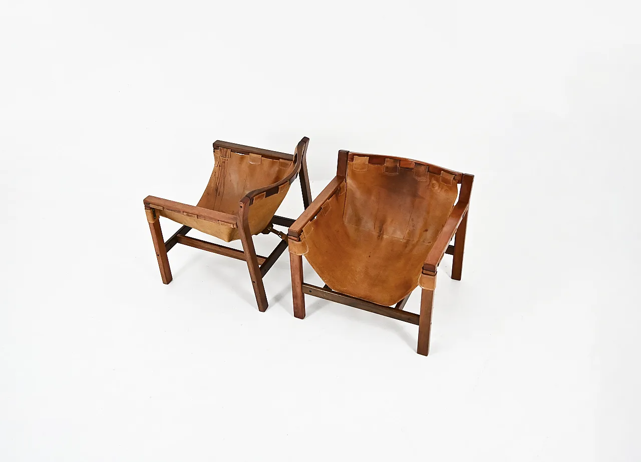 Pair Safari Armchairs by Carlo Hauner for Forma, 1970s 2