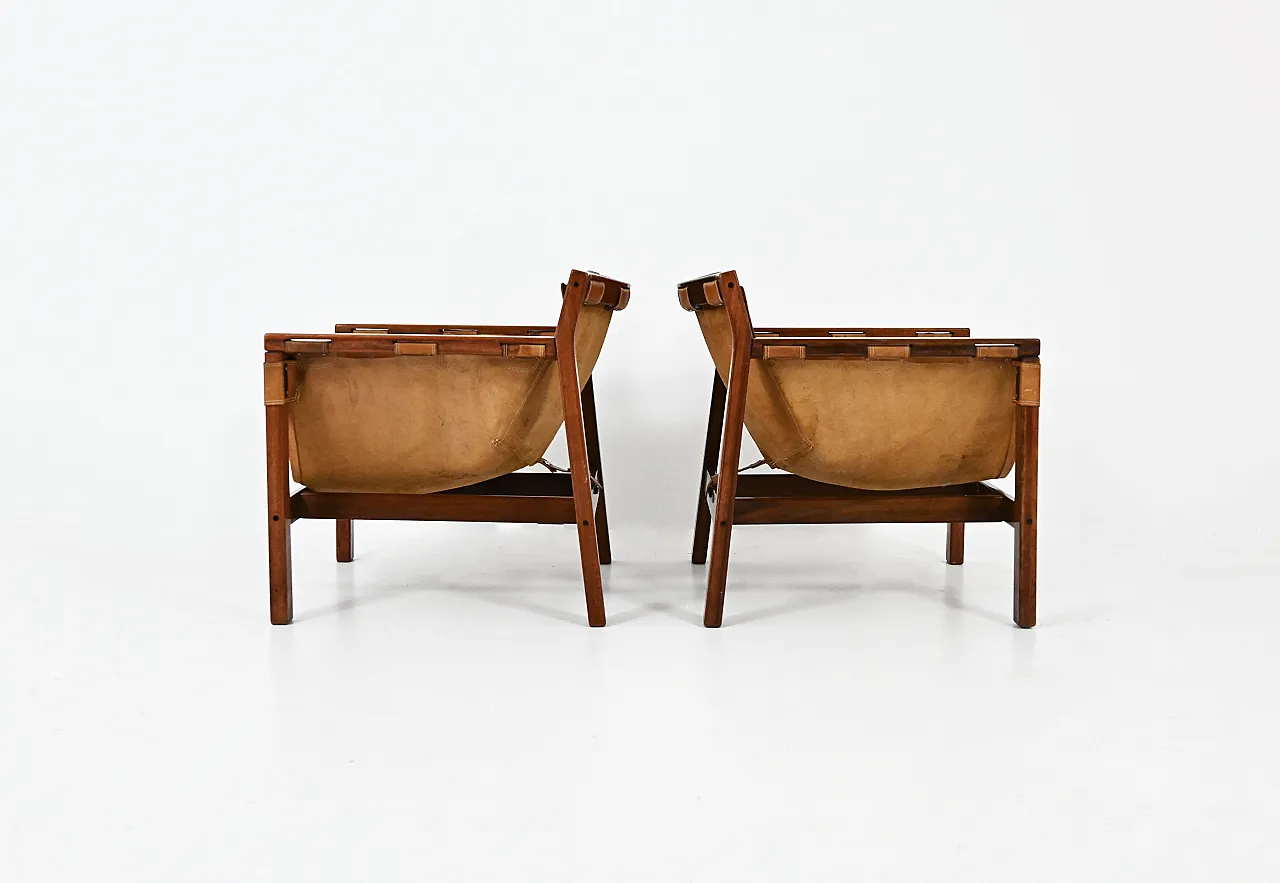 Pair Safari Armchairs by Carlo Hauner for Forma, 1970s 4