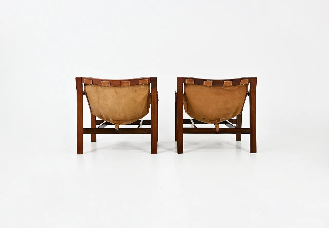 Pair Safari Armchairs by Carlo Hauner for Forma, 1970s 5