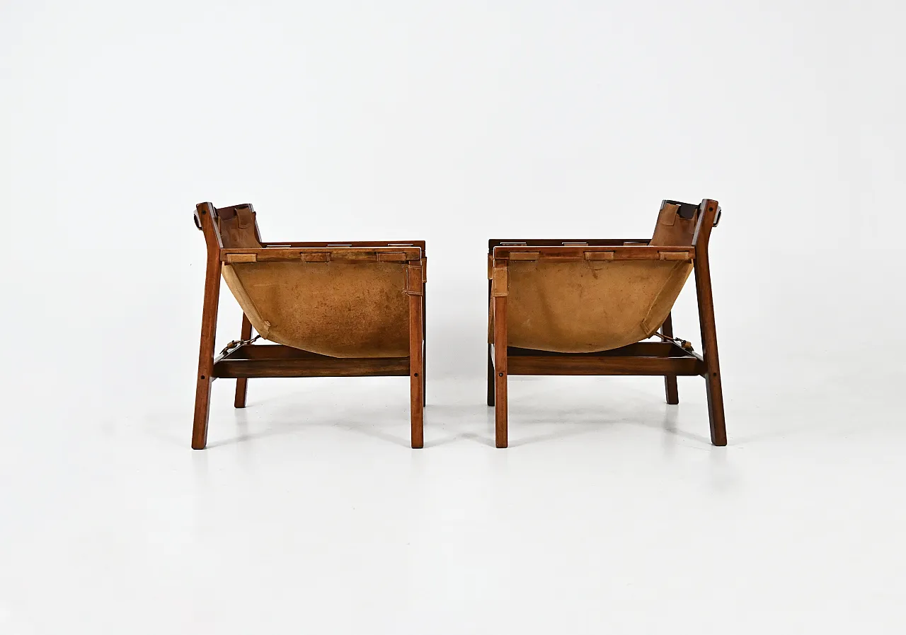 Pair Safari Armchairs by Carlo Hauner for Forma, 1970s 6