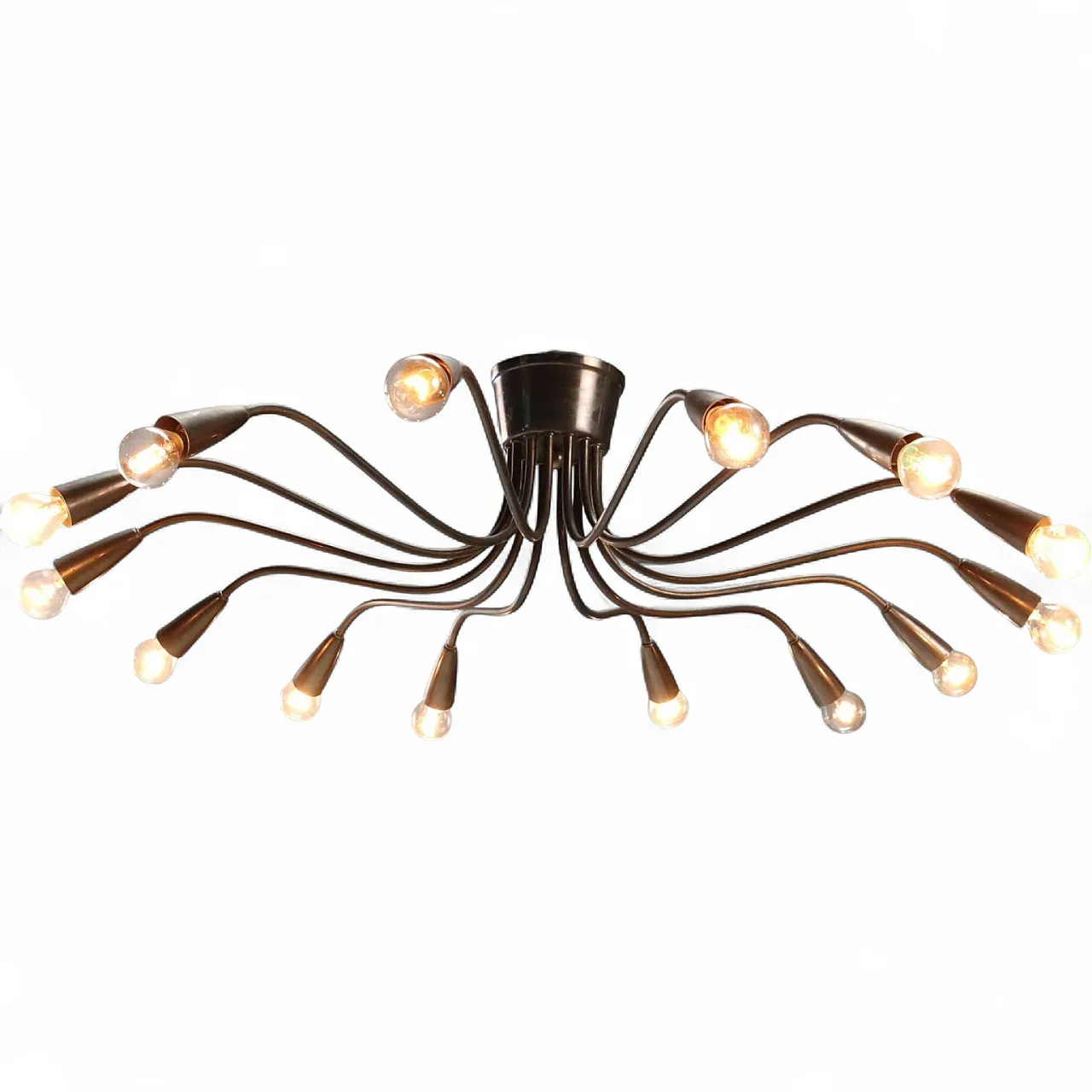 Brass ceiling lamp, 1950s 10