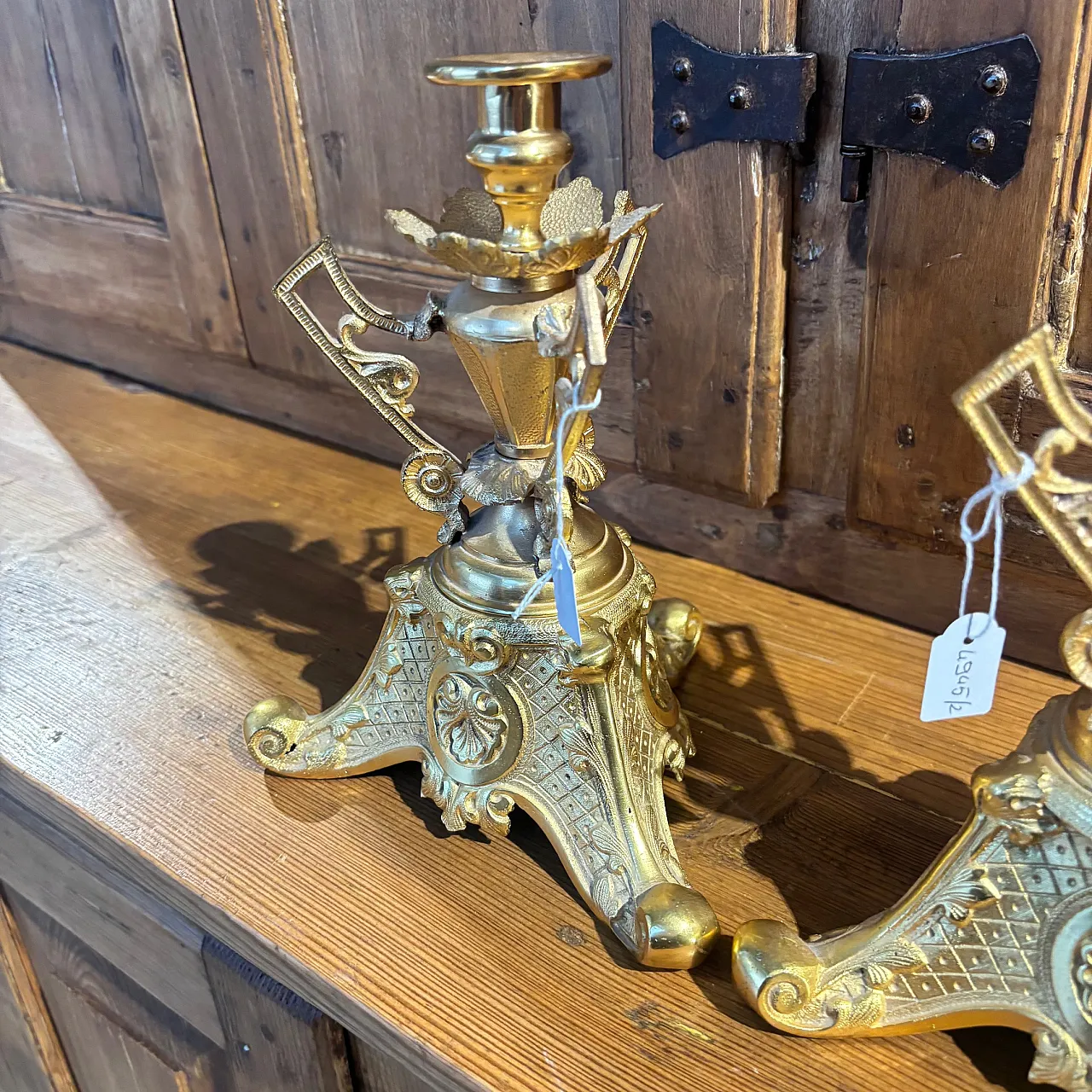 Pair of Zechino L. Filippo gold candelabra, 1850 3