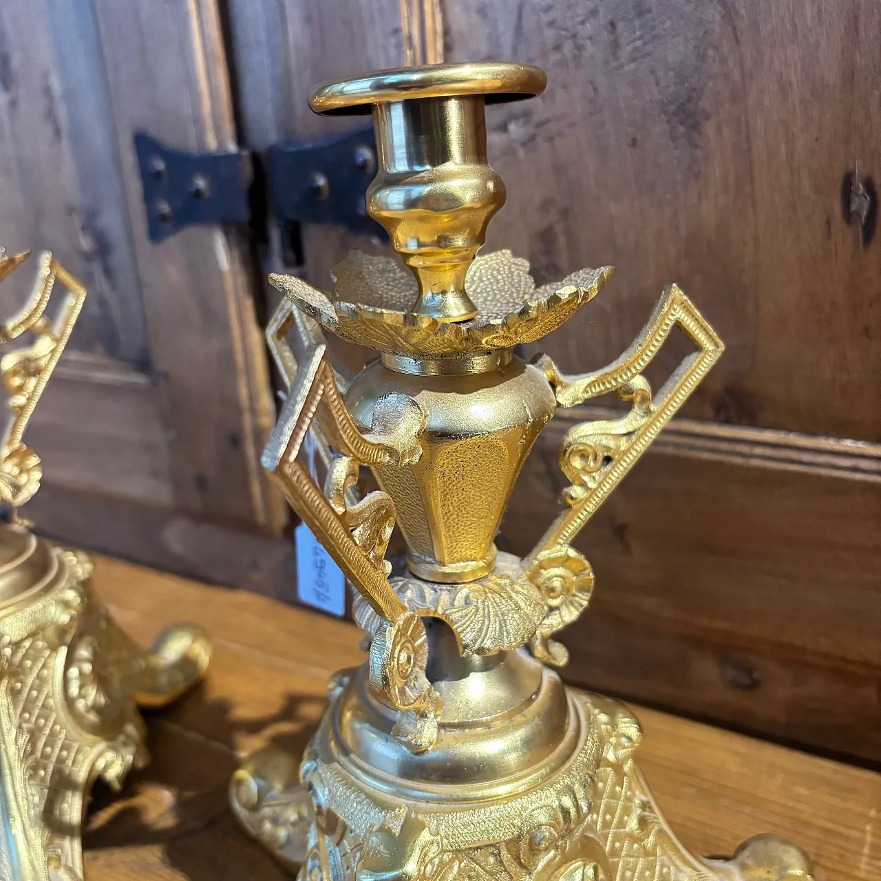 Pair of Zechino L. Filippo gold candelabra, 1850 5