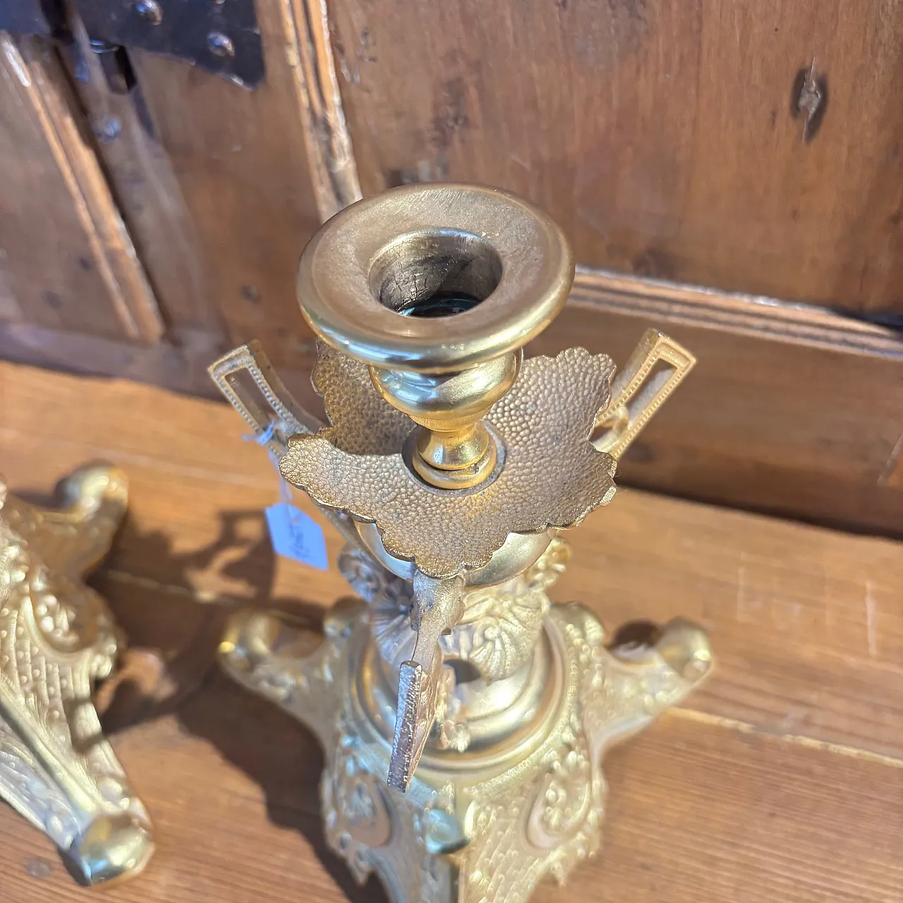 Pair of Zechino L. Filippo gold candelabra, 1850 6