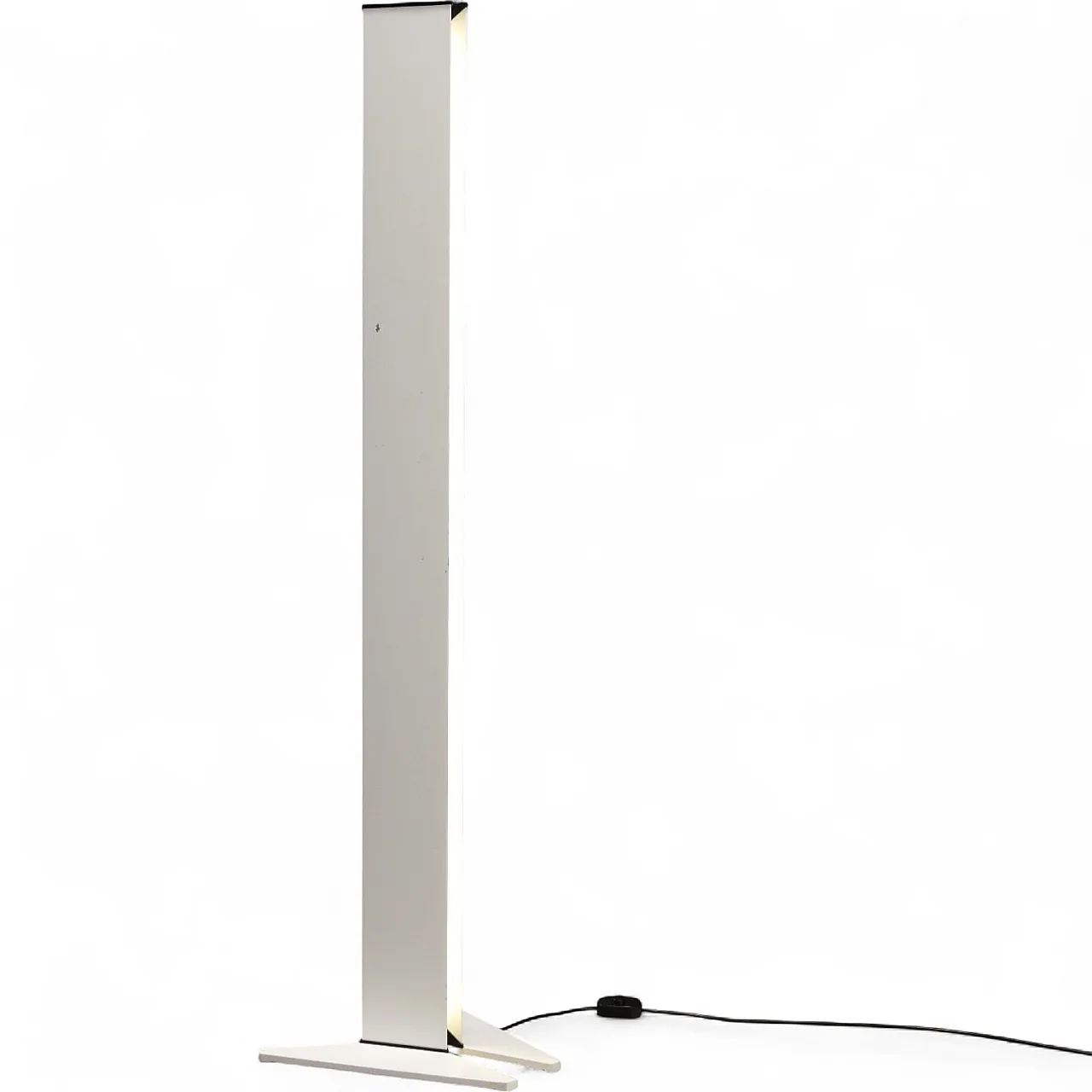 White lacquered metal floor lamp, 20th century 11