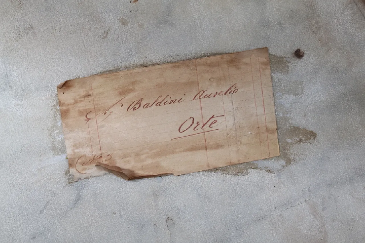 Console with mirror Umbria. Carrara marble top,  19th century 3