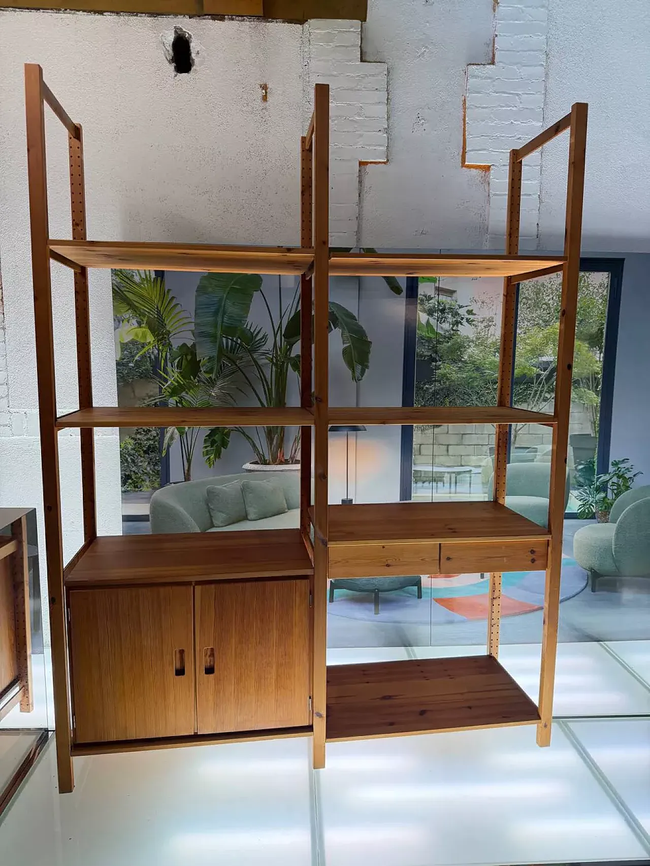 Libreria modulare in legno IKEA, anni '80 3