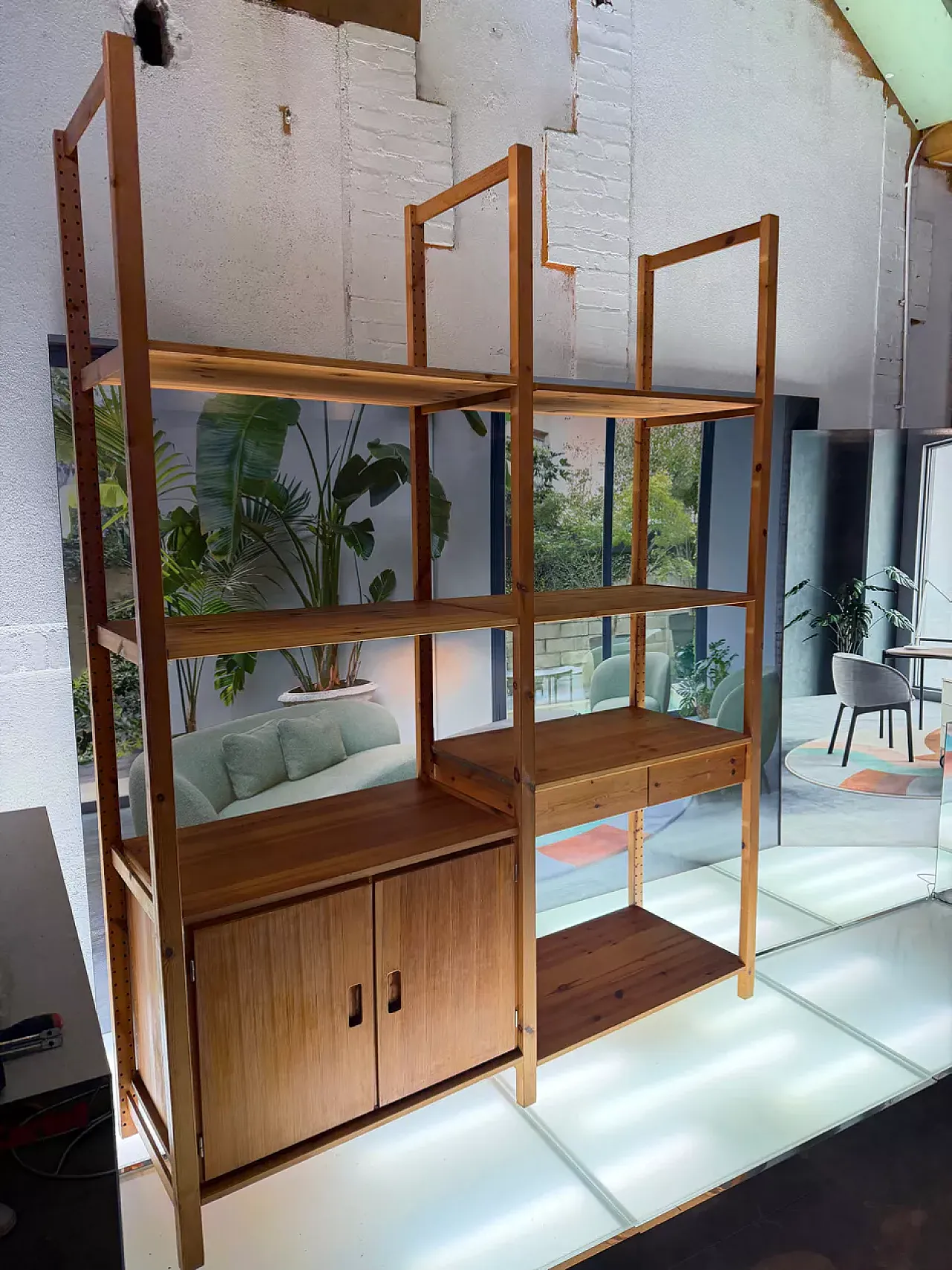 Libreria modulare in legno IKEA, anni '80 4