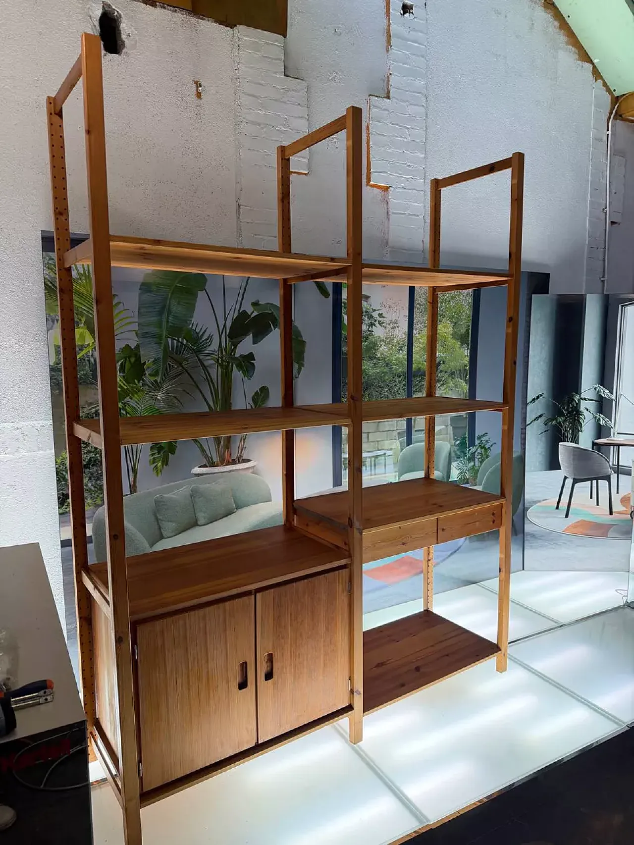 Libreria modulare in legno IKEA, anni '80 8