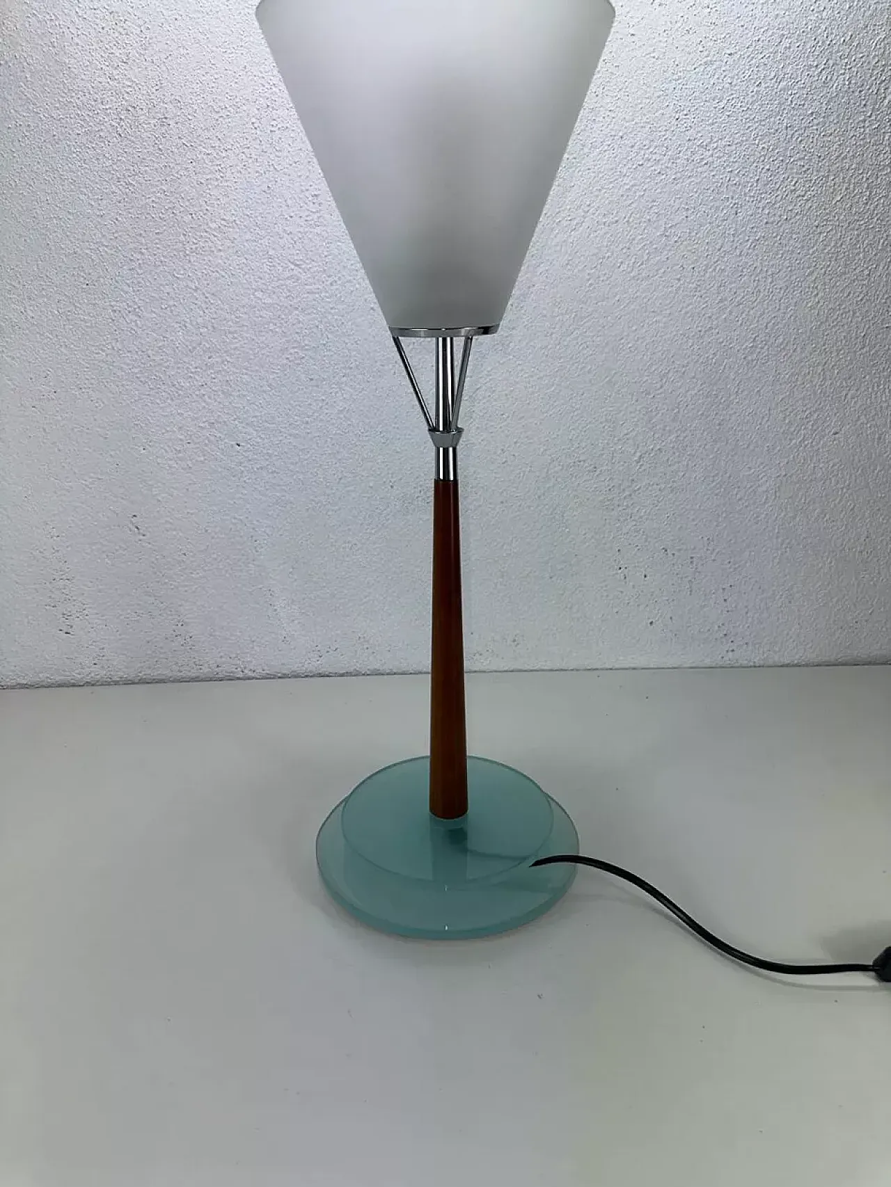 Glass and crystal lamp, 1990s 4