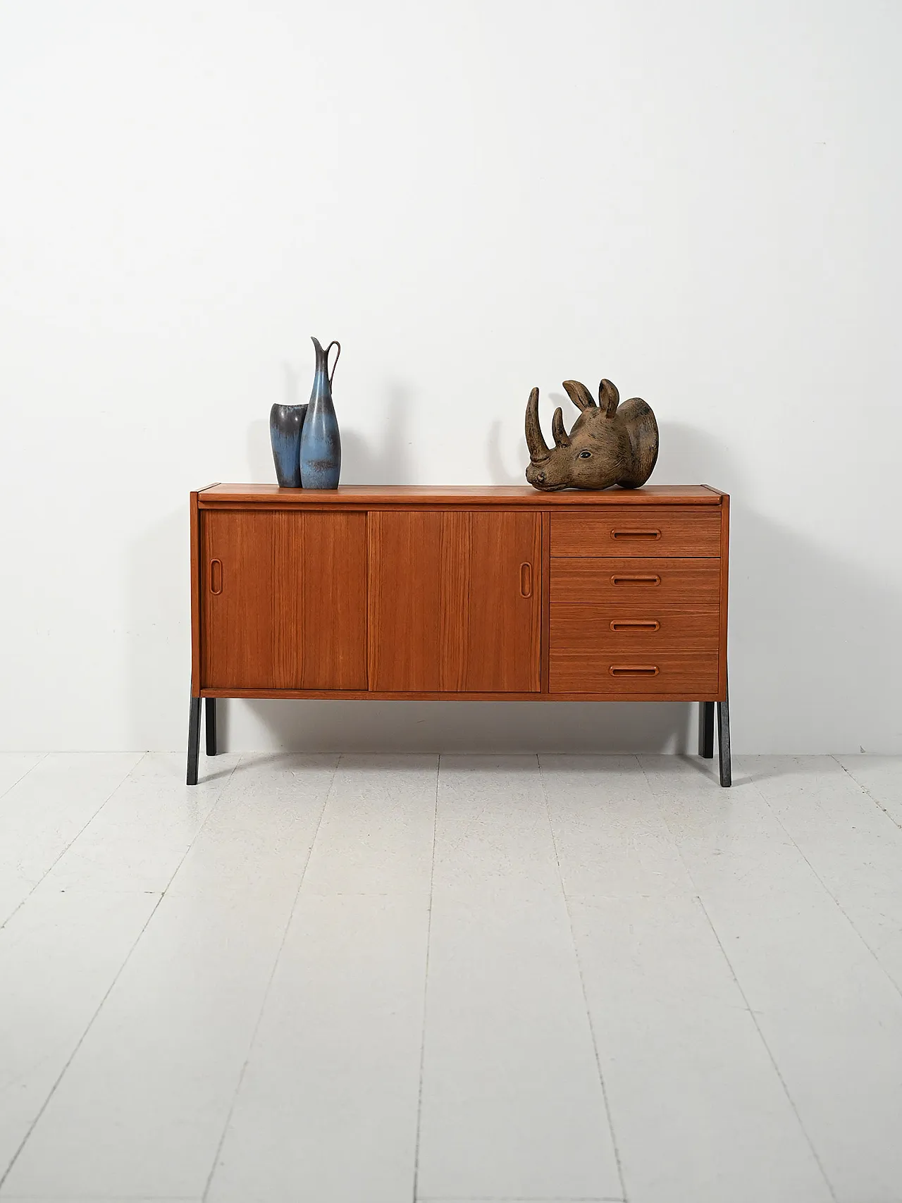 Small two-tone Scandinavian sideboard, 60s 1
