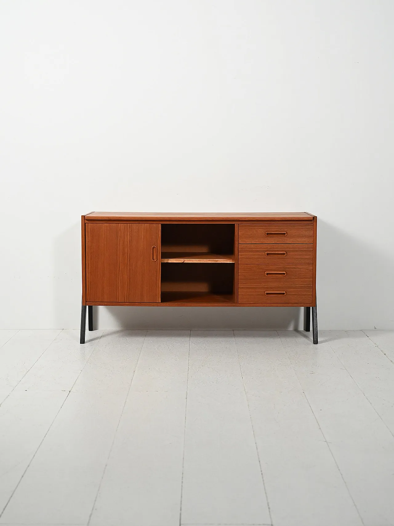 Small two-tone Scandinavian sideboard, 60s 4