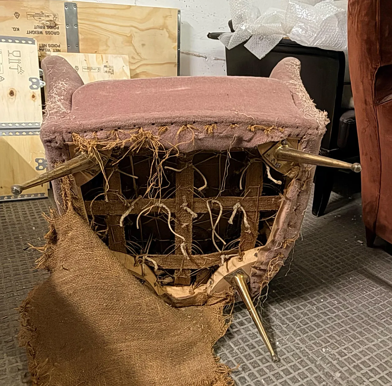 Armchair attributed to Gio Ponti of Hotel Bristol Merano, 1950s 10