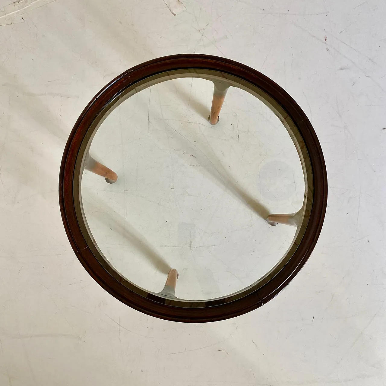 Divano e tavolino Art Deco in noce massello, anni '30 53