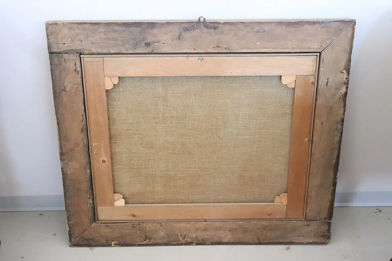 Dipinto olio su tela, natura morta con fiori, '700 12