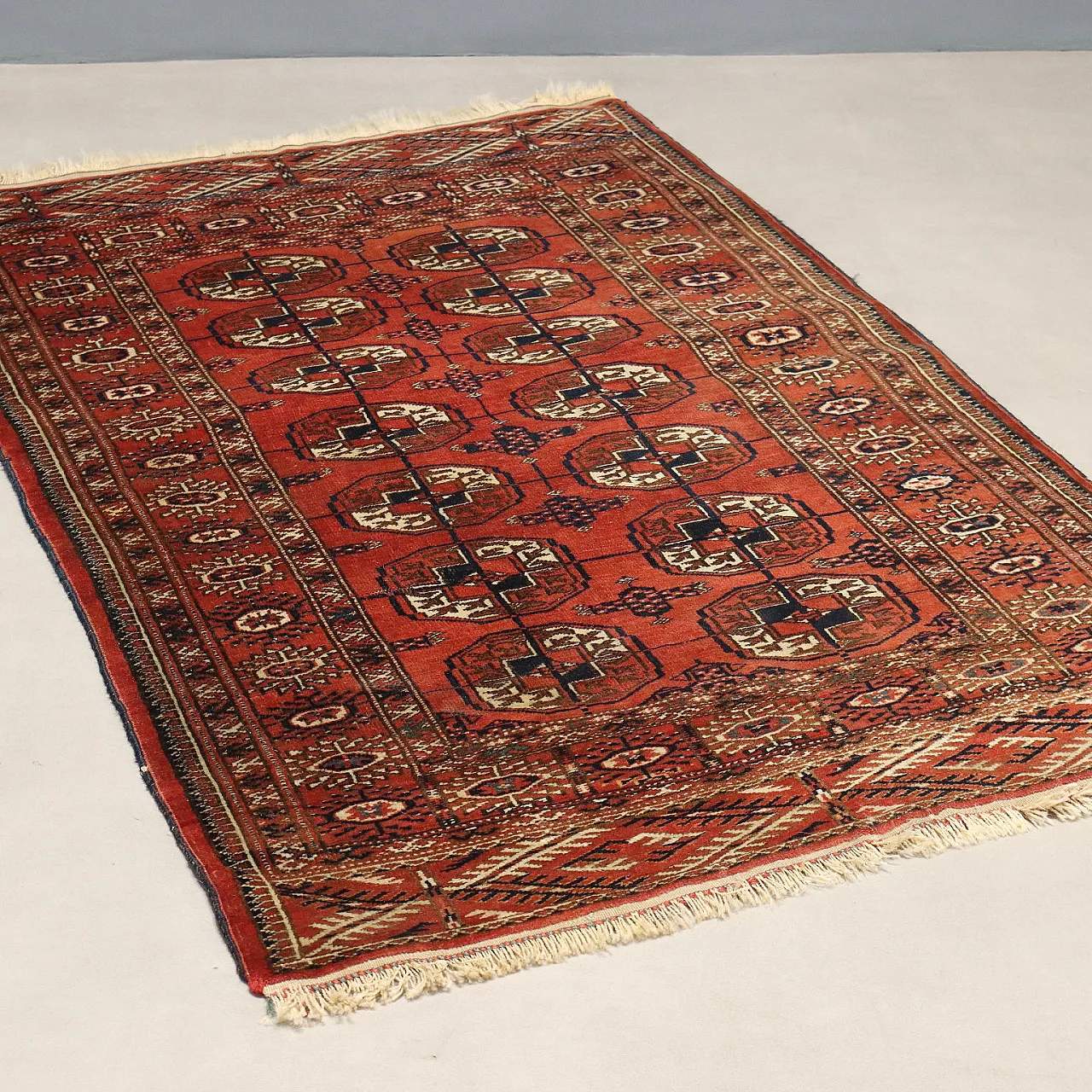 Bokhara wool rug, fine weave, handmade, 20th century 1