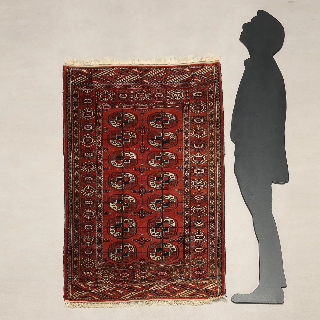 Bokhara wool rug, fine weave, handmade, 20th century 2