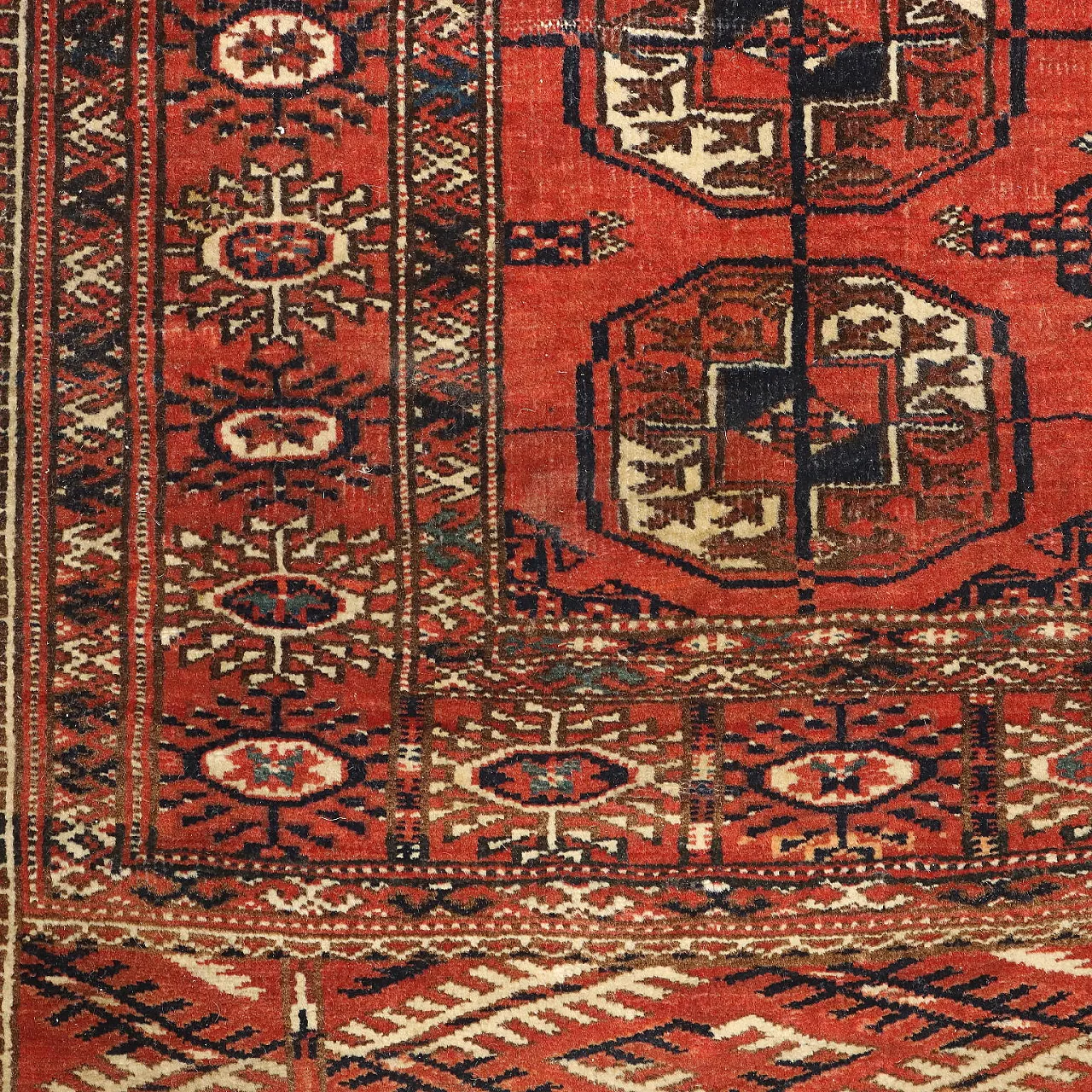 Bokhara wool rug, fine weave, handmade, 20th century 5