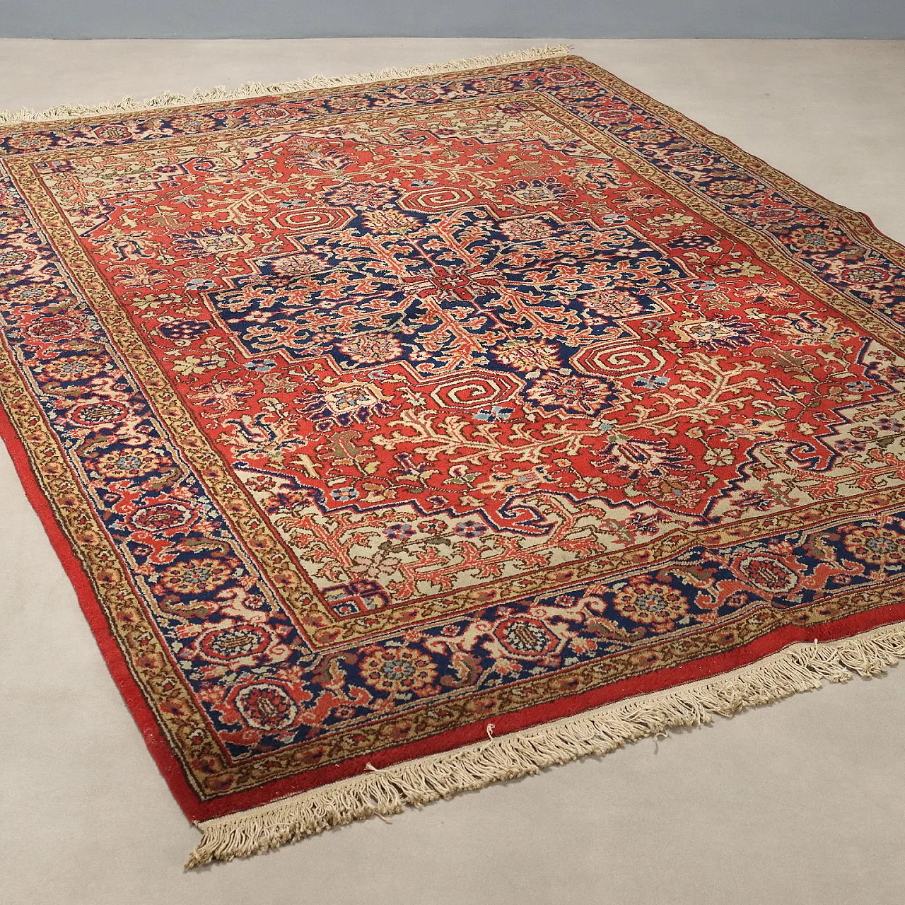 Tabriz carpet in cotton and wool, large knot, handmade, 20th century 1