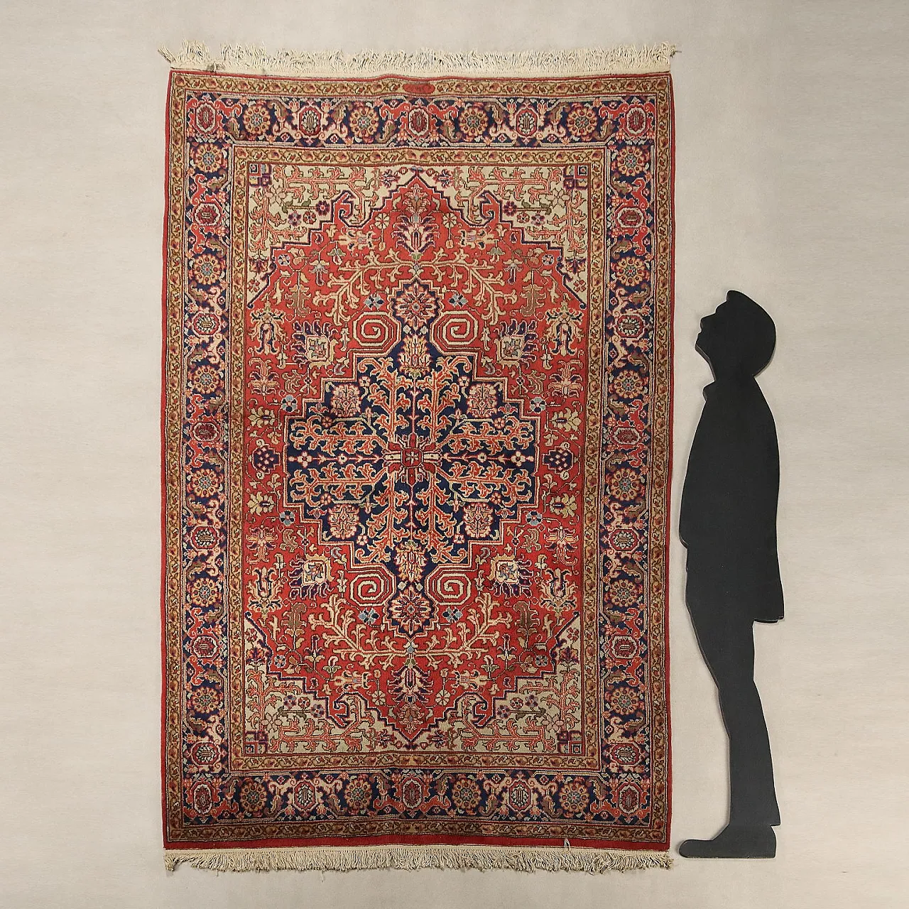 Tabriz carpet in cotton and wool, large knot, handmade, 20th century 2