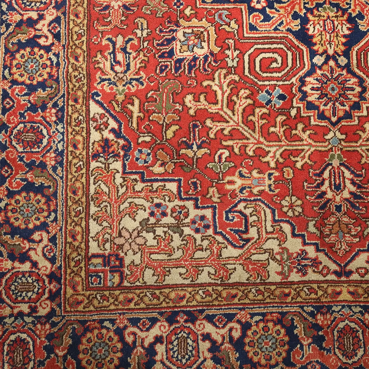 Tabriz carpet in cotton and wool, large knot, handmade, 20th century 5